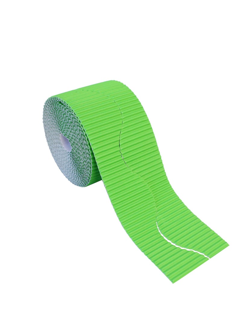 Terabyte Corrugated Border Roll for School Displays, Paper, Apple Green, 10cm x 7.5m - Image 1
