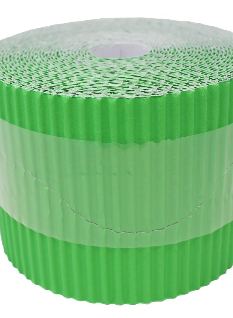 Terabyte Corrugated Border Roll for School Displays, Paper, Apple Green, 10cm x 7.5m - Image 2