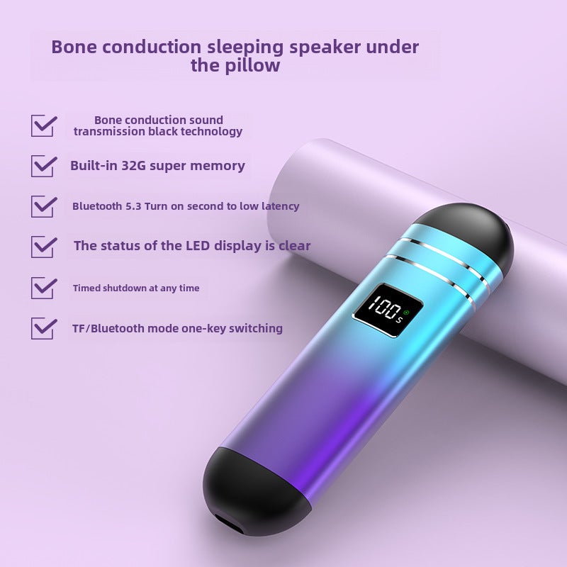 2024 Bone Conduction Pillow Speaker 32G Mini Bluetooth Blue and purple two-color gradient 