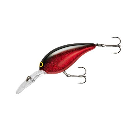 Norman Lures Deep Little N Crankbait Bass Fishing Lure, 9-12 Foot Depth, Fishing Gear and Accessories, 2 1/2", 3 oz, Red Black/Red Fleck - Image 1