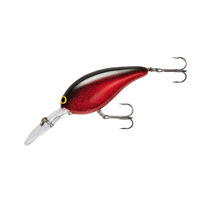 Norman Lures Deep Little N Crankbait Bass Fishing Lure, 9-12 Foot Depth, Fishing Gear and Accessories, 2 1/2", 3 oz, Red Black/Red Fleck - Image 4