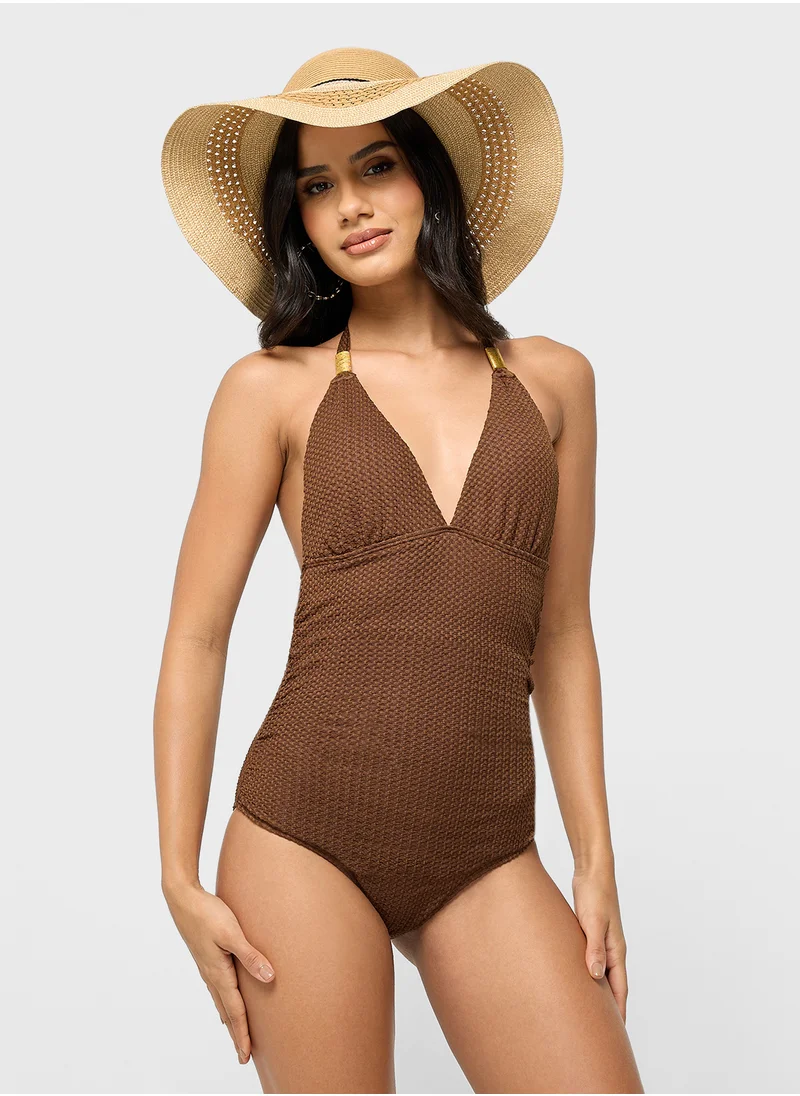 ايلا Plunged Neckline Swimsuit