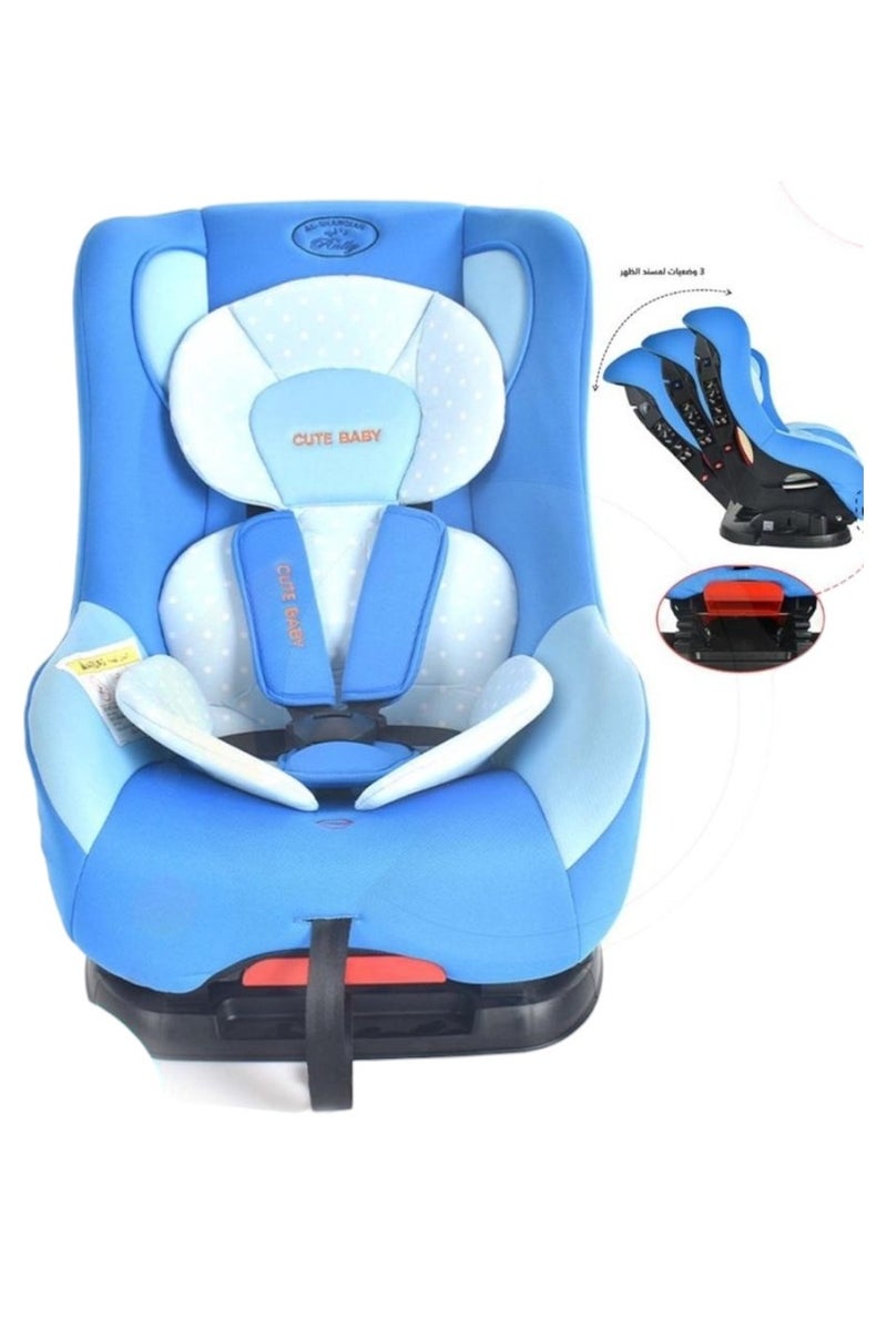 كيوت بيبي مقعد أمان للطفل حديث الولادة لسيارة سلة الطفل للنوم مع كرسي هزاز بسلة يد محمولة - أزرق
