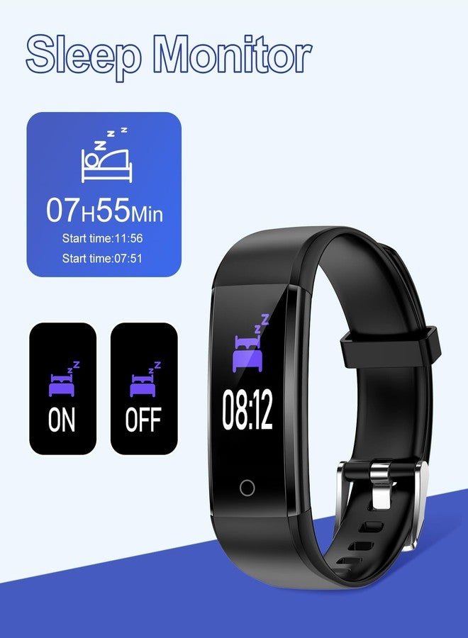 GRV Fitness Tracker Non Bluetooth Fitness Watch No App No Phone Required Waterproof Pedometer Watch with Steps Calories Counter Sleep Tracker for Men Women Parents (Black) - Image 3