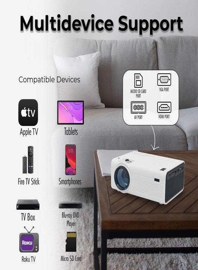 RCA Bluetooth Theater Projector Bundle with 100-inch Fold Up Screen - Image 5