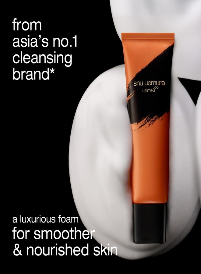 shu uemura Ultime8 Sublime Tsubaki Cleansing Foam, Facial Cleanser Removes Impurities and Makeup, Hydrating Face Wash for Refreshed Skin, 4.2 Fl. Oz. - Image 2