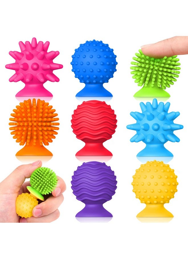 SMALL FISH ألعاب فidget الحسية للأطفال والبالغين: ألعاب أكواب شفط ذات ملمس للتوحد - ألعاب حسية قابلة للضغط للفصول الدراسية والحمام - 8 قطع لوازم ركن الهدوء للأولاد والمراهقين - أنشطة لرحلات الطريق - Image 1