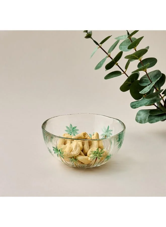 لايف ستايل Palm Bowl - Clear with Green Design