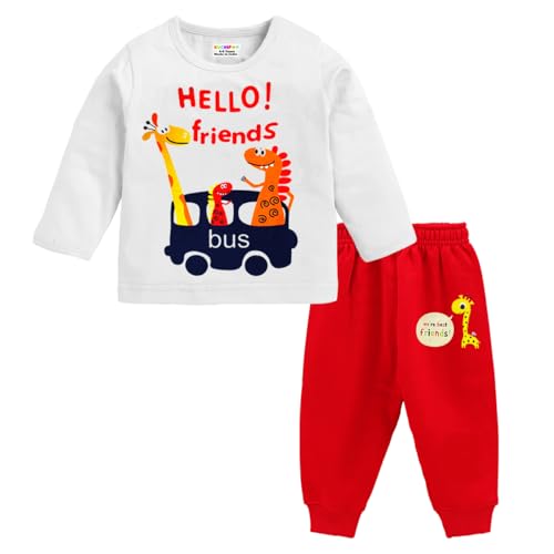 Kuchipoo Baby Boy Regular Fit Cotton T-Shirts and Pyjamas Set (KUC-PSUT-151, 3-4 Years, Multi-Colored) - Image 3