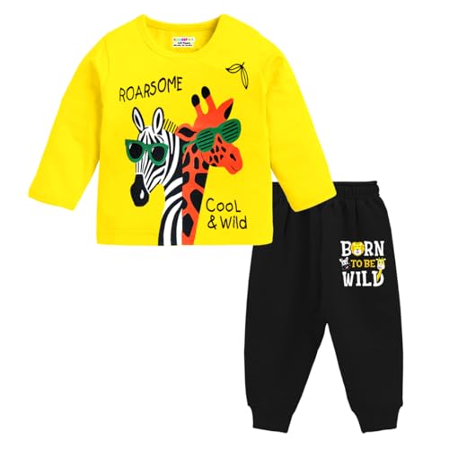Kuchipoo Baby Boy Regular Fit Cotton T-Shirts and Pyjamas Set (KUC-PSUT-151, 3-4 Years, Multi-Colored) - Image 4