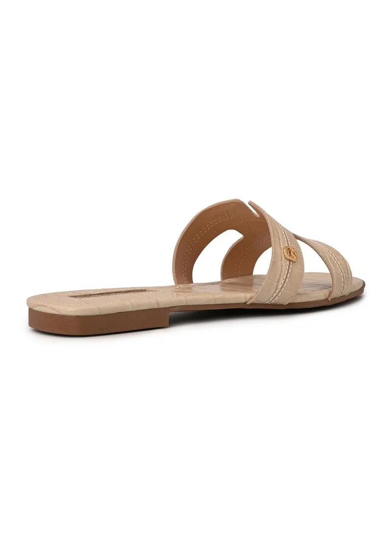 Carmen Steffens  Off-white Flat Sandals with H Straps for Women | Best Price UAE