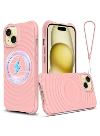 Case Cover For iPhone 15 Wave Texture MagSafe Magnetic Liquid Silicone Phone Case Pink - pzsku/Z1004A4FE9FD3D312AA2AZ/45/_/1723561905/9c1004d9-df48-4044-aab1-fa4f25befc60