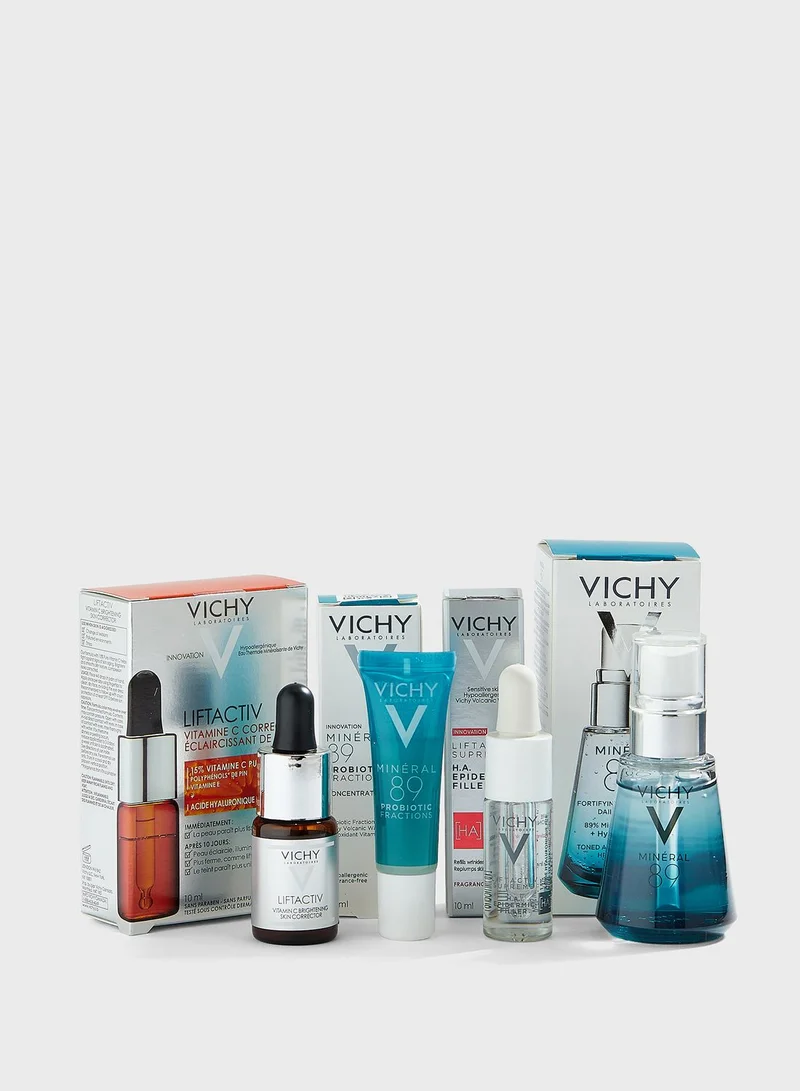 VICHY VICHY BEST SELLER ROUTINE: MINERAL 89+ LIFTACTIV 15% VITAMIN C + 2FREE MINIS