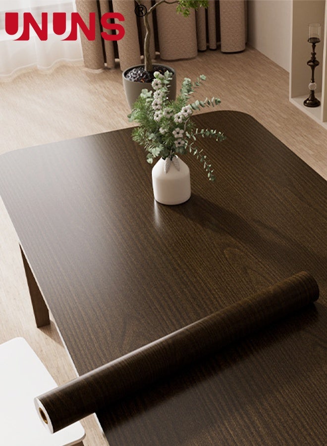 UNUNS Wood Wallpaper 60CMx 5M,1 Roll Widened Wood Grain Peel and Stick Contact Paper,Wood Door and Wall Decorative Sticker, Anti-Wood Grain Sticker,Cabinet Covering Desk Removable Furniture Stickers Self Adhesive Sticker for Wardrobe Cupboard - Image 1