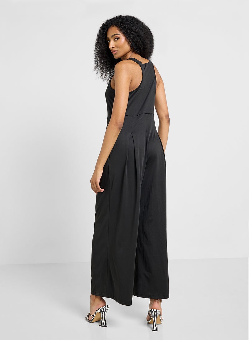 Ginger Square Neck Knitted Wide Leg Jumpsuit  - Image 2
