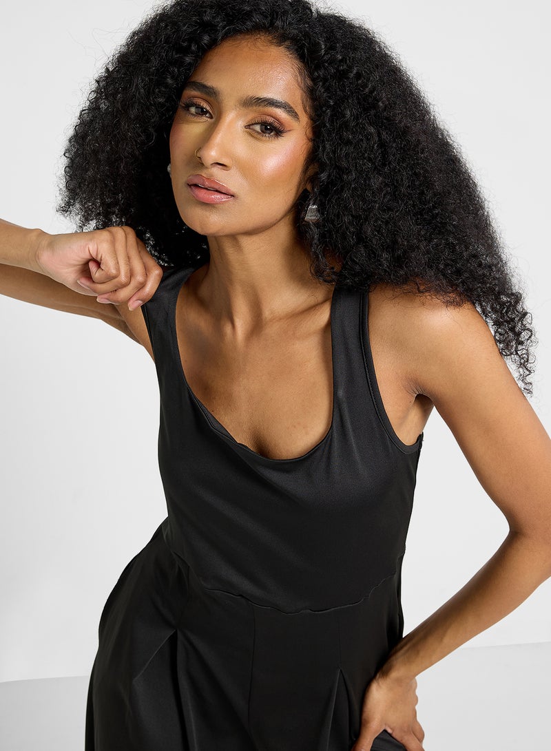 Ginger Square Neck Knitted Wide Leg Jumpsuit  - Image 3