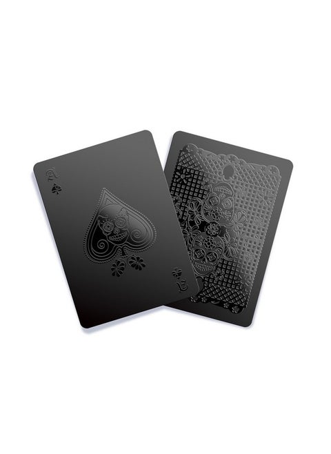 Gent Supply Black Waterproof Plastic Playing Cards Day Of The Dead
