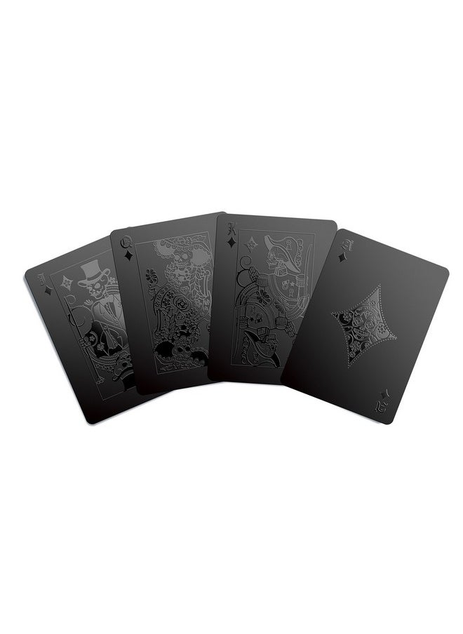GENT SUPPLY CO. - بطاقات لعب بلاستيكية سوداء مقاومة للماء من Gent Supply Day Of The Dead - Image 1