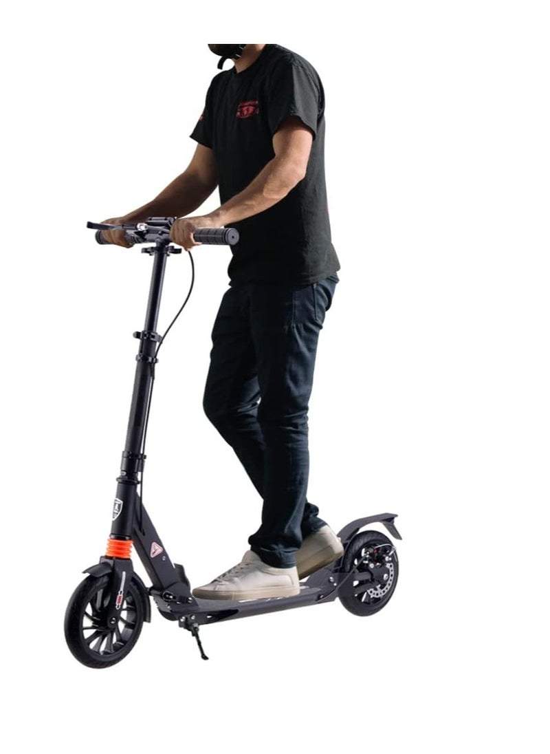 Cool Baby Style Folding Scooter 200MM Big Wheel Scooter with Disc Brakes and Double Shock Absorption System Suitable for Adults Teenagers and Children Over 8 Years Old  - Image 1