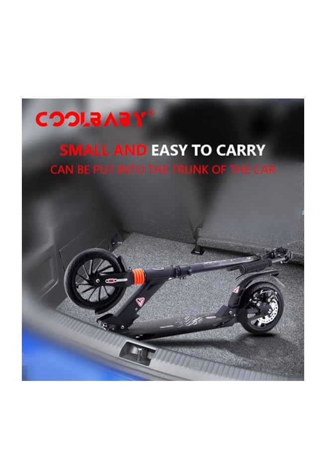 Cool Baby Style Folding Scooter 200MM Big Wheel Scooter with Disc Brakes and Double Shock Absorption System Suitable for Adults Teenagers and Children Over 8 Years Old  - Image 4