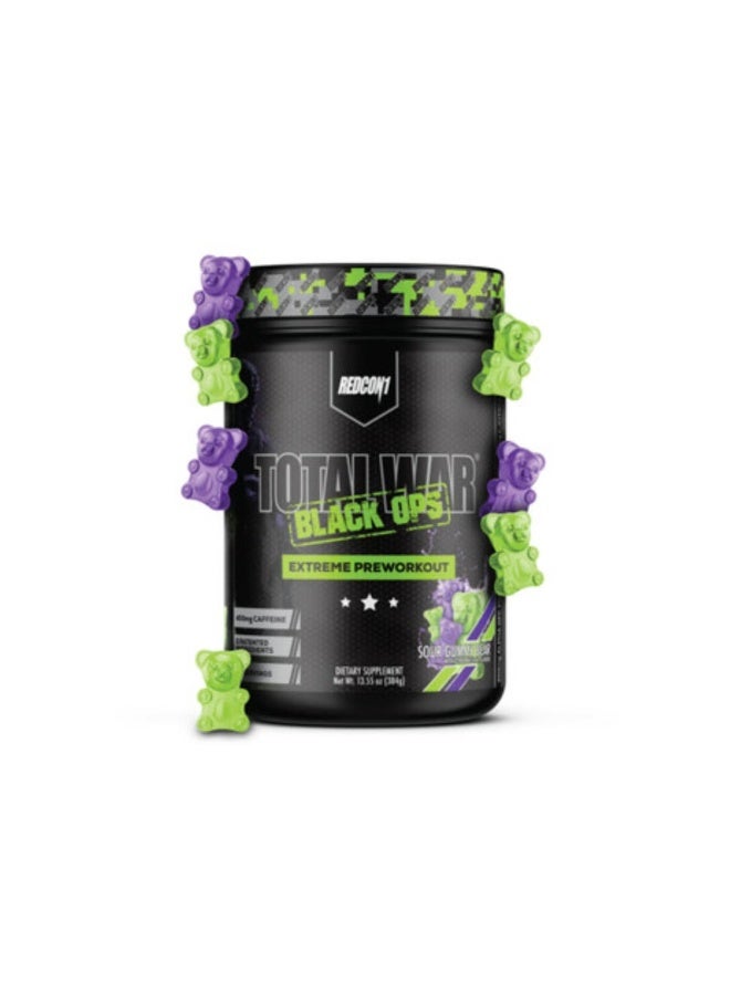 Total War Black Ops Extreme Pre Workout Sour gummy Bear 386g