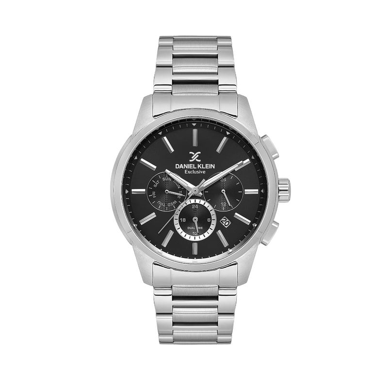 DANIEL KLEIN Exclusive Silver Stainless Steel Watch for Men DK.1.14208-2 - Image 1