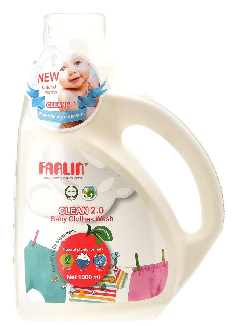 فارلين غسول ملابس الأطفال كلين 2.0 بالنباتات الطبيعية الصديقة للبيئة - 1000 مل - Image 1