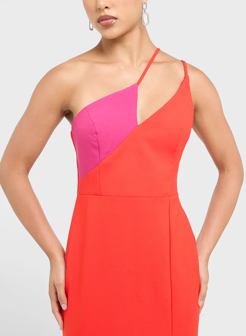 trendyol One Shoulder Cut Out Bodycon Dress
