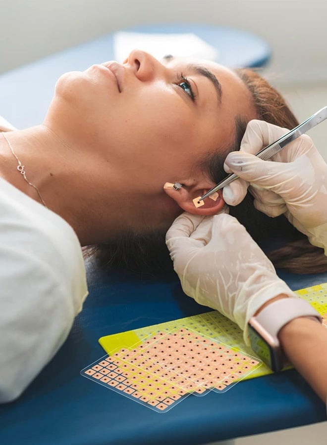 مجموعة أدوية الأذن المزودة بضغط تدليك بالخيوط، بحبيبات البصق (10 أوراق)، 600 علامة حسابية - Image 4