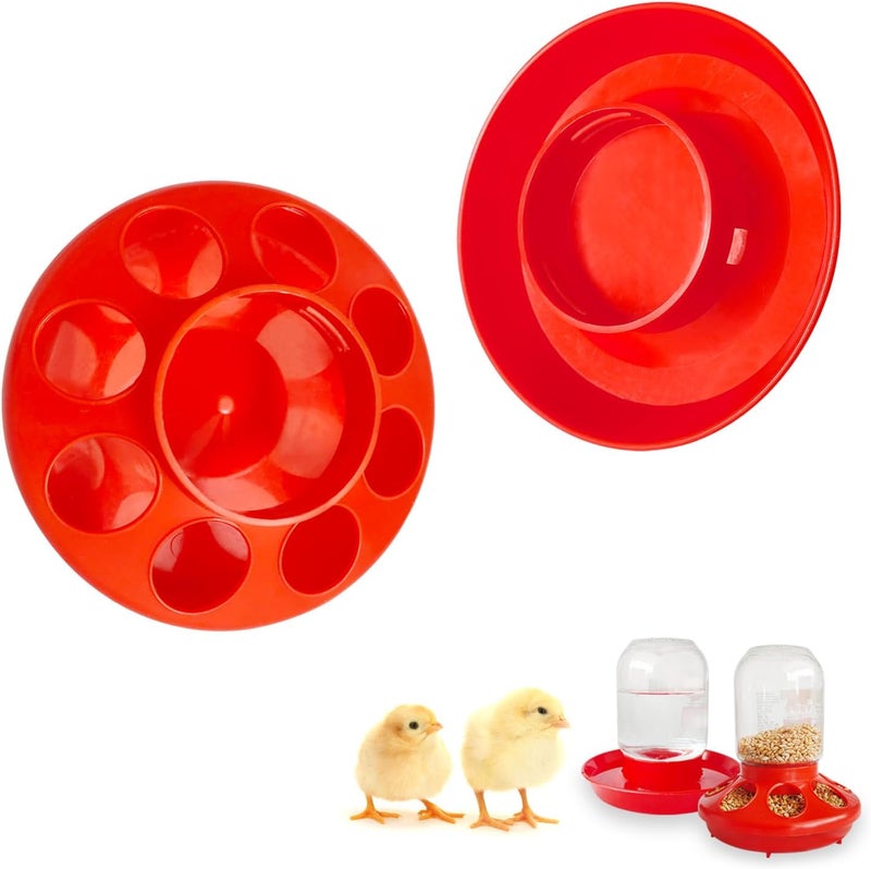 Bonchoice No Drown Screw-On Quail Waterer and Feeder Base Quail & Chick Compatible with 1 Quart Threaded Neck Bottle（Bottle not Included） - Image 1