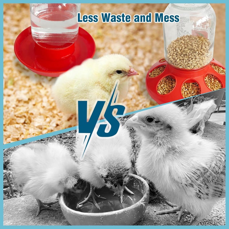 Bonchoice No Drown Screw-On Quail Waterer and Feeder Base Quail & Chick Compatible with 1 Quart Threaded Neck Bottle（Bottle not Included） - Image 3
