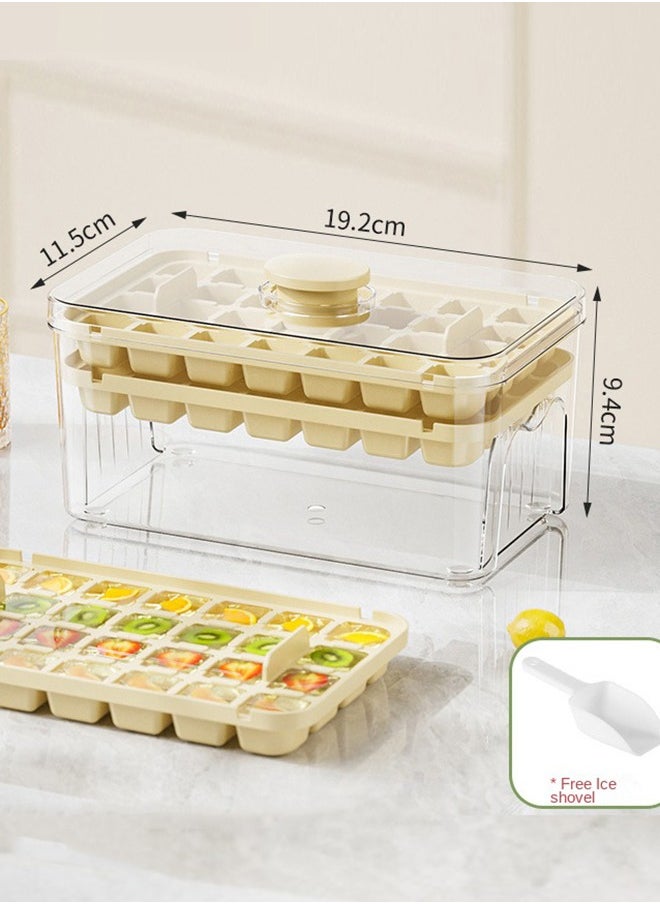 Haidue 56 Grid Double Layer Ice Tray That Can Be Pressed To Quickly Dispense Ice Comes With An Ice Shovel  - Image 2