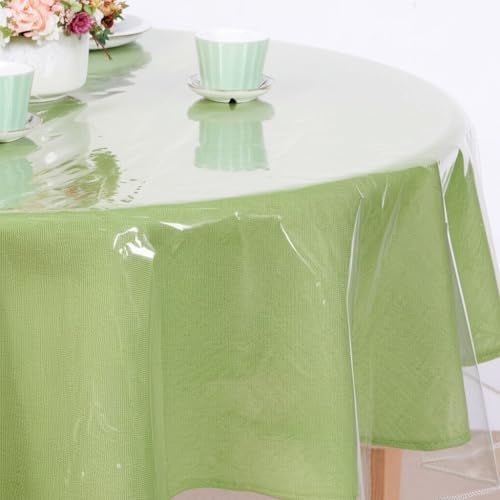 BNYD Clear Plastic Tablecloth Protector, Table Cloth Vinyl (60" Round) - Image 4