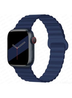 Cosmostech Compatible for Smart Watch Watch 42MM 44MM 45MM 49MM 1/2/3/4/5/6/se/7/8/ultra Magnetic Strap and Band Light Blue(Black)  - Image 1