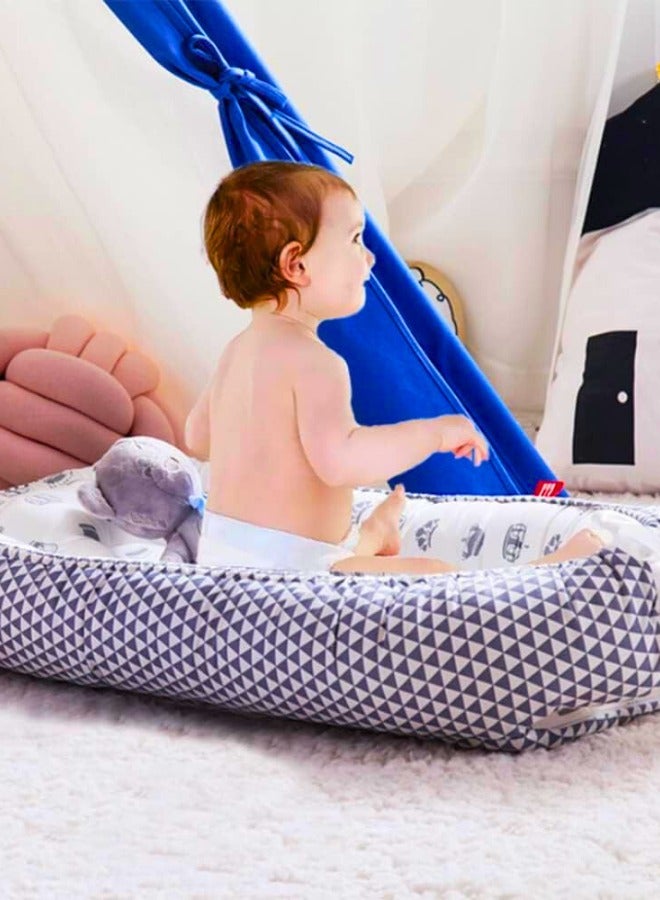Chase Up Baby Lounger, Baby Nest for Sleeping,Removable And Washable, Cotton portable baby protection bed,Toddlers Bionic Bed For Bedroom,Gifts for Newborn,Can Be Used for/Travel/Camping（grey） - Image 3