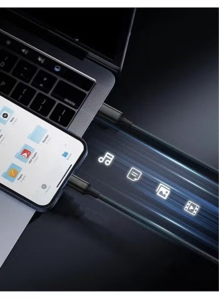 Captaintech 2-Pack 60W USB-C to USB-C Fast Charging Cables (2M/6.6ft) - 3A PD Power Delivery Compatible with iPhone 15, MacBook, iPad Pro, Samsung Galaxy S21/S20/S10/S9/S8 u0026 More - Image 5