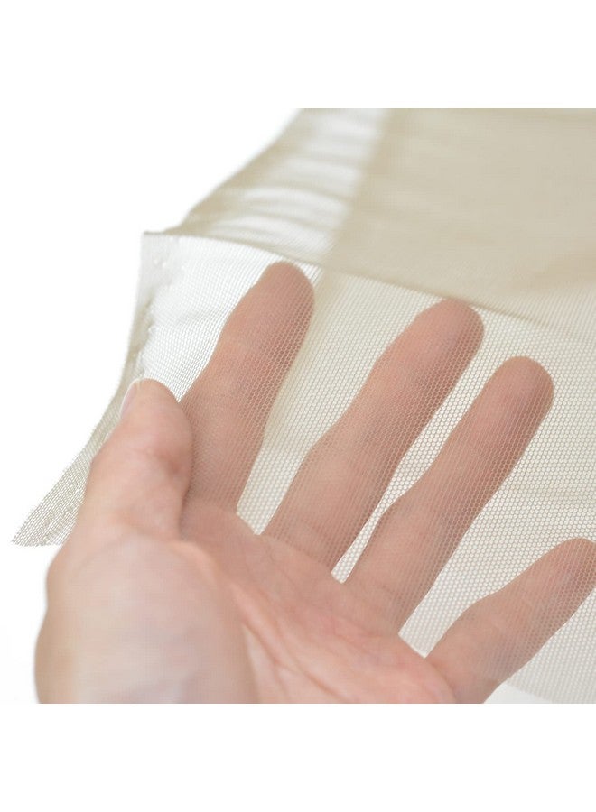 YTBYT 1/2 Yard Swiss Lace Net For Making Lace Wig Closure Caps Toupee And Frontals Foundation Wig Accessories (Beige)  - Image 3