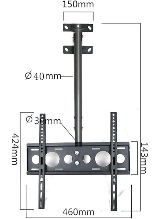 Adjustable Ceiling & Wall TV Mount Bracket for 32" to 55" LCD/LED TVs – Tilt, Swivel & Telescoping Height – Supports up to 50 kg – VESA 400x400 mm – Black - Image 5