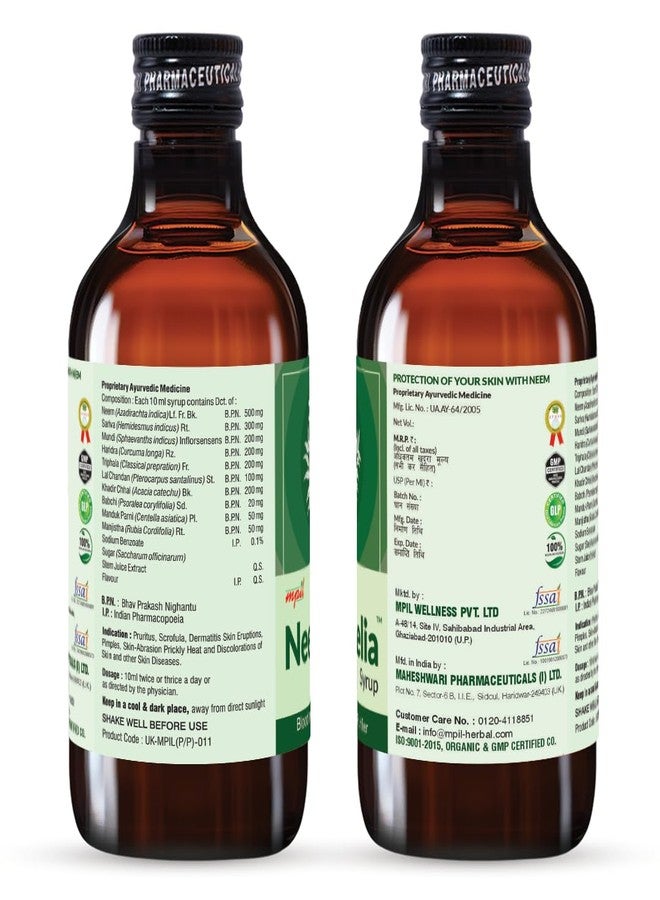 Mpil Neemelia skin care Syrup | Pure Herbs for Skin Wellness | Blood Purifier | 100% Pure & Natural | Helps to Promote Glowy & Shiny Skin | Remove Imuprities | 200ml (Pack of 1) - Image 2