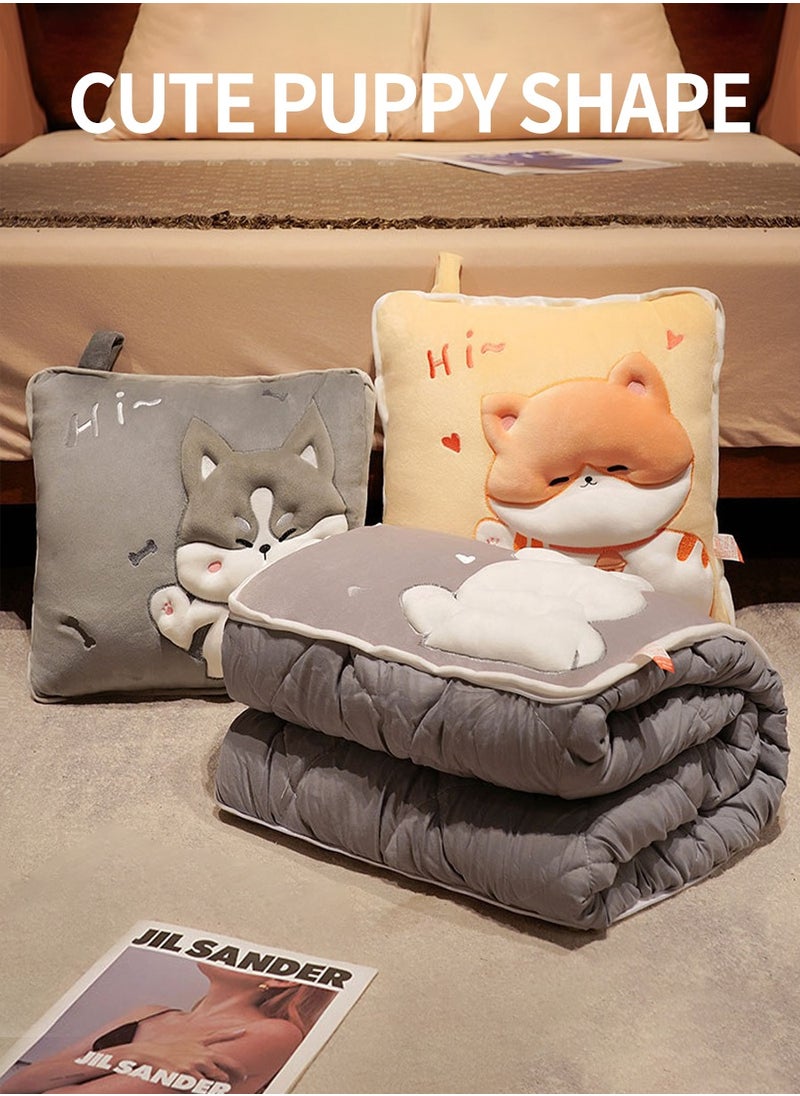 Beirui 2 in 1 Blanket Pillow, Travel Blanket Pillow, Cute Cartoon Look, Soft Airplane Blanket 2 in 1 Combo Set, Blanket Compact Foldable, Flight Essentials Car Pillow, Traveler Gift Accessory Luggage Backpack Strap  - Image 5