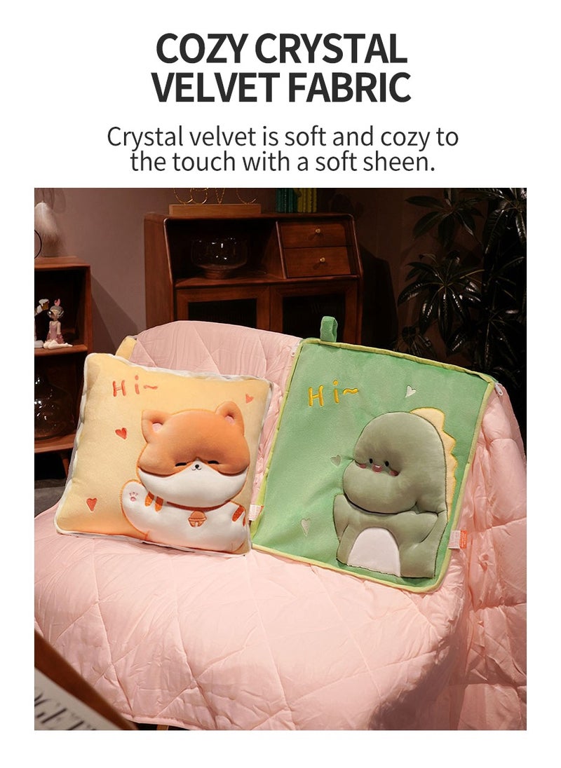 Beirui 2 in 1 Blanket Pillow, Travel Blanket Pillow, Cute Cartoon Look, Soft Airplane Blanket 2 in 1 Combo Set, Blanket Compact Foldable, Flight Essentials Car Pillow, Traveler Gift Accessory Luggage Backpack Strap  - Image 4