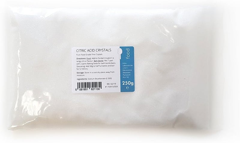 Citric Acid 250g 100 Pure Food Grade Fine Crystals