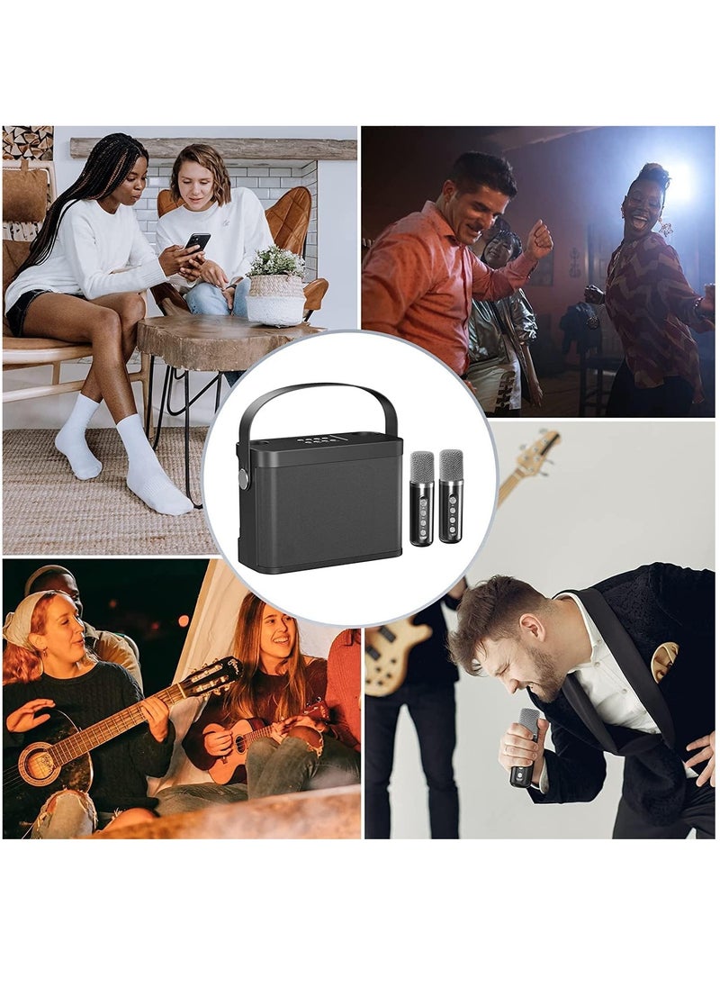 Arabest - Bluetooth Speaker with 2 Wireless Microphones, Upgraded PA Speaker System, Singing Machine with Echo and Vocal Cut, Support TF, AUX-in, Suitable for Party, Conference, Wedding (White) - Image 1