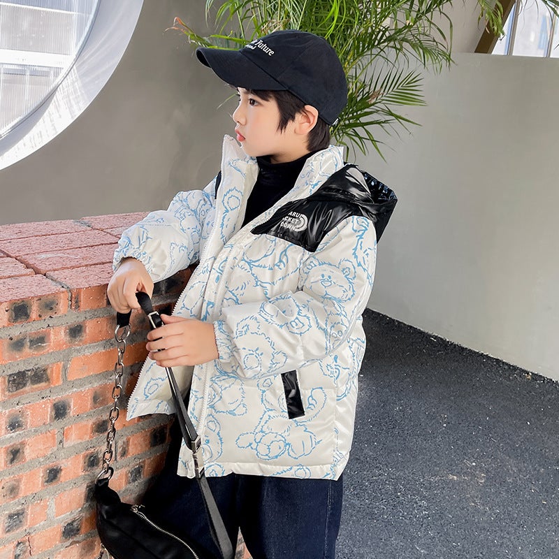 No-Wash Children'S Down Jacket, Thickened Version For Older Children, Korean Style Winter Coat For Boys And Girls - Image 1