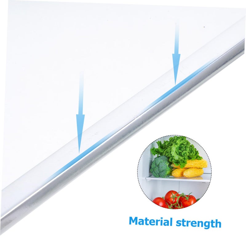 Adjustable Height Freezer Glass Shelf Insert Replacement Partition 29X24X0.7CM - Image 4