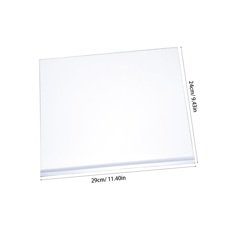 Adjustable Height Freezer Glass Shelf Insert Replacement Partition 29X24X0.7CM - Image 3