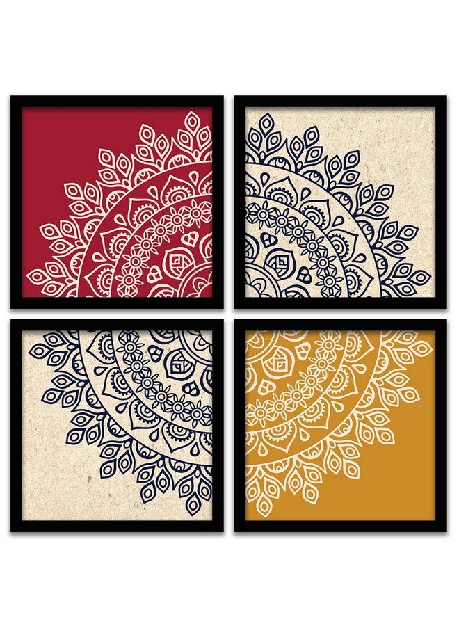 Digital Art Mandala Paintings - Set of 4 Modern Wall Frames for Elegant Home Décor Paintings for Stylish Living Room Decoration - Image 1