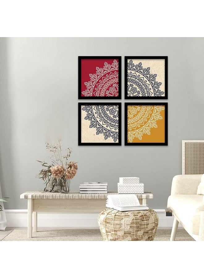Digital Art Mandala Paintings - Set of 4 Modern Wall Frames for Elegant Home Décor Paintings for Stylish Living Room Decoration - Image 4