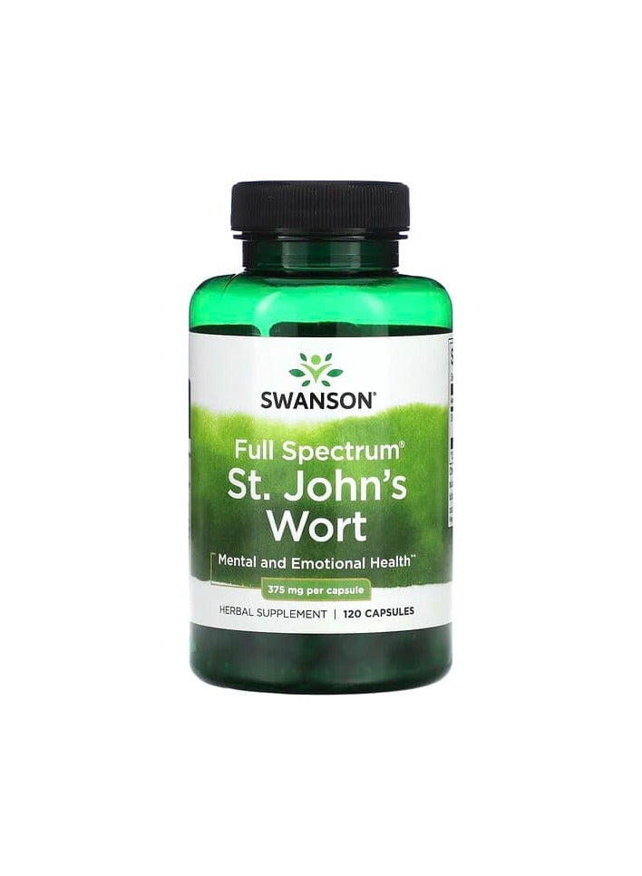 SWANSON عشبة سانت جون الطيفية الكاملة، 375 مجم، 120 كبسولة