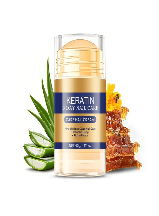 Grospe Keratin Care Nail Cream, Keratin Daily Nail Care, Deep Moisturizing Treatment & Strengthening for Brittle Nails, Contains Aloe Vera & Honey, Repairs Dry Weak Nails, 1.41 OZ - Image 1
